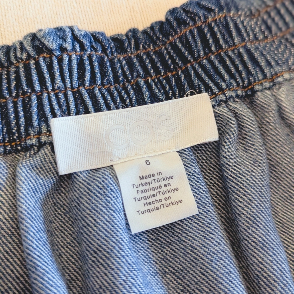 COS Elasticized Denim Midi Skirt - 6 - NWOT - Picture 5 of 6